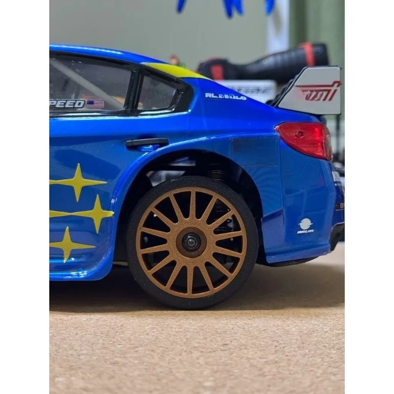 RLAARLO XTS-S10 1/10 RC Rally Car Drift Wheels &Tires 68mm, 3D Printed PETG Hard Compound Drift Tyres for Subaru Impreza