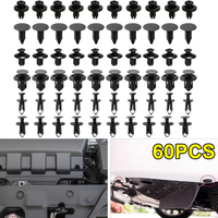 60Pcs 6 Size Auto Fastener Clips For Nissan Rogue XTrail T32 T31 Qashqai J11 J10 Kicks Tiida Pathfinder Murano Mazda Mitsubishi