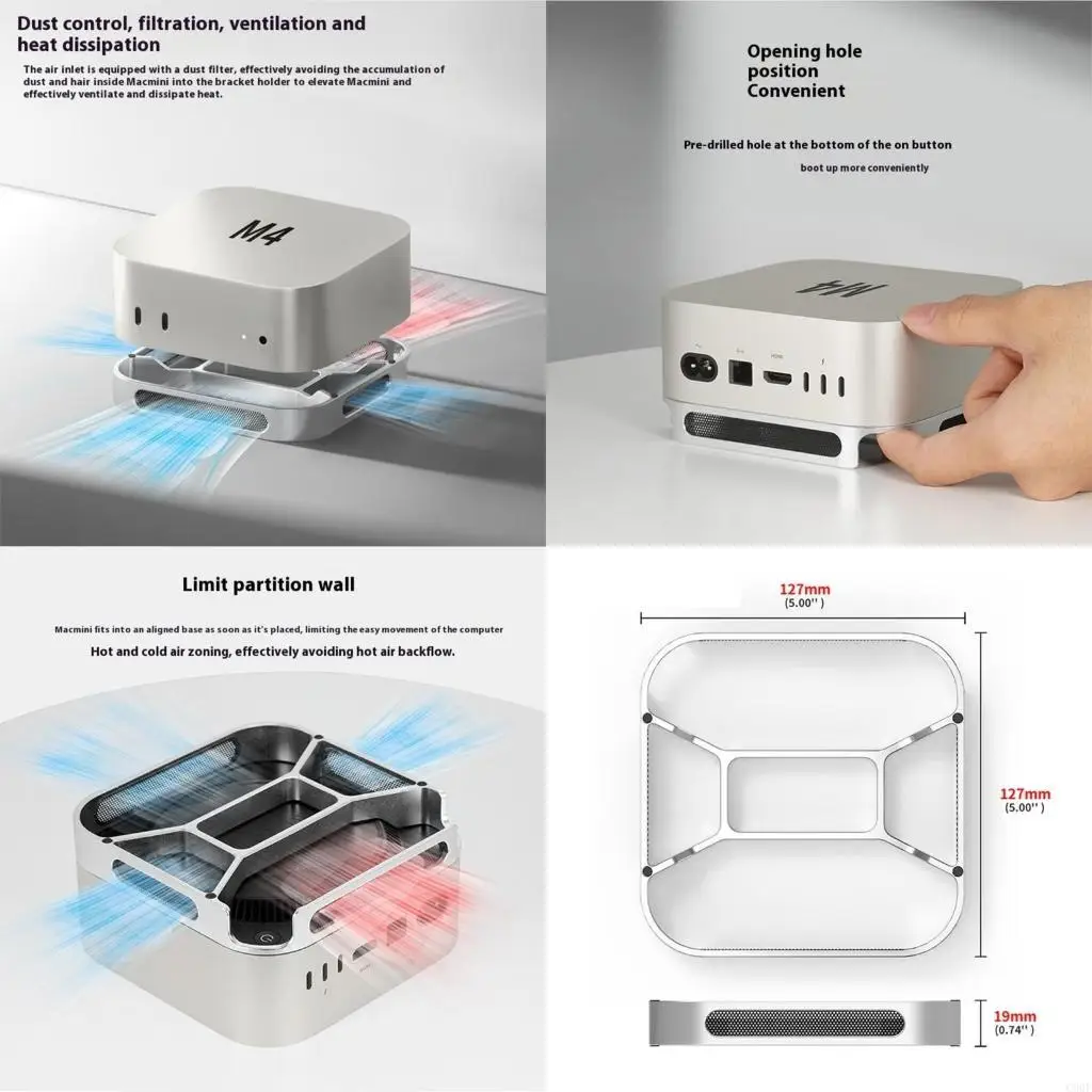 

C90F Ergonomic Aluminum Holder Stand For Mini 2024 Optimized Heat Dissipation