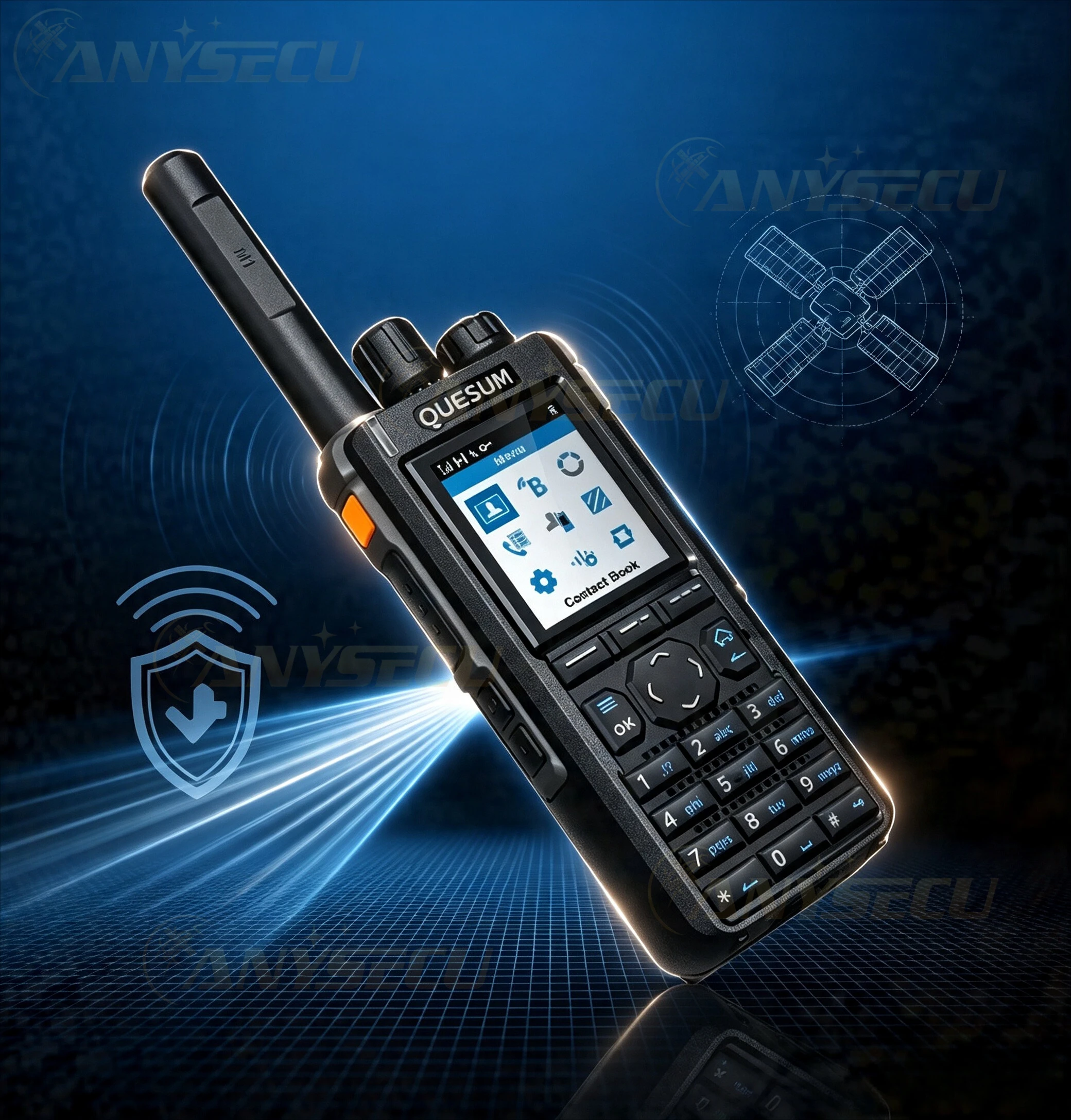 DMR Digital Walkie Talkie 10W Dual Band UHF/VHF IP68 Waterproof AES Encryption Long Range Two Way Radio MX-800UV Type-C Charging