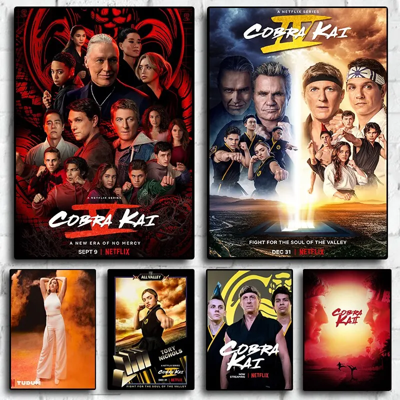 Cobra Kai Series Canvas Poster  Character Prints Wall Art for Living Room Home Decor