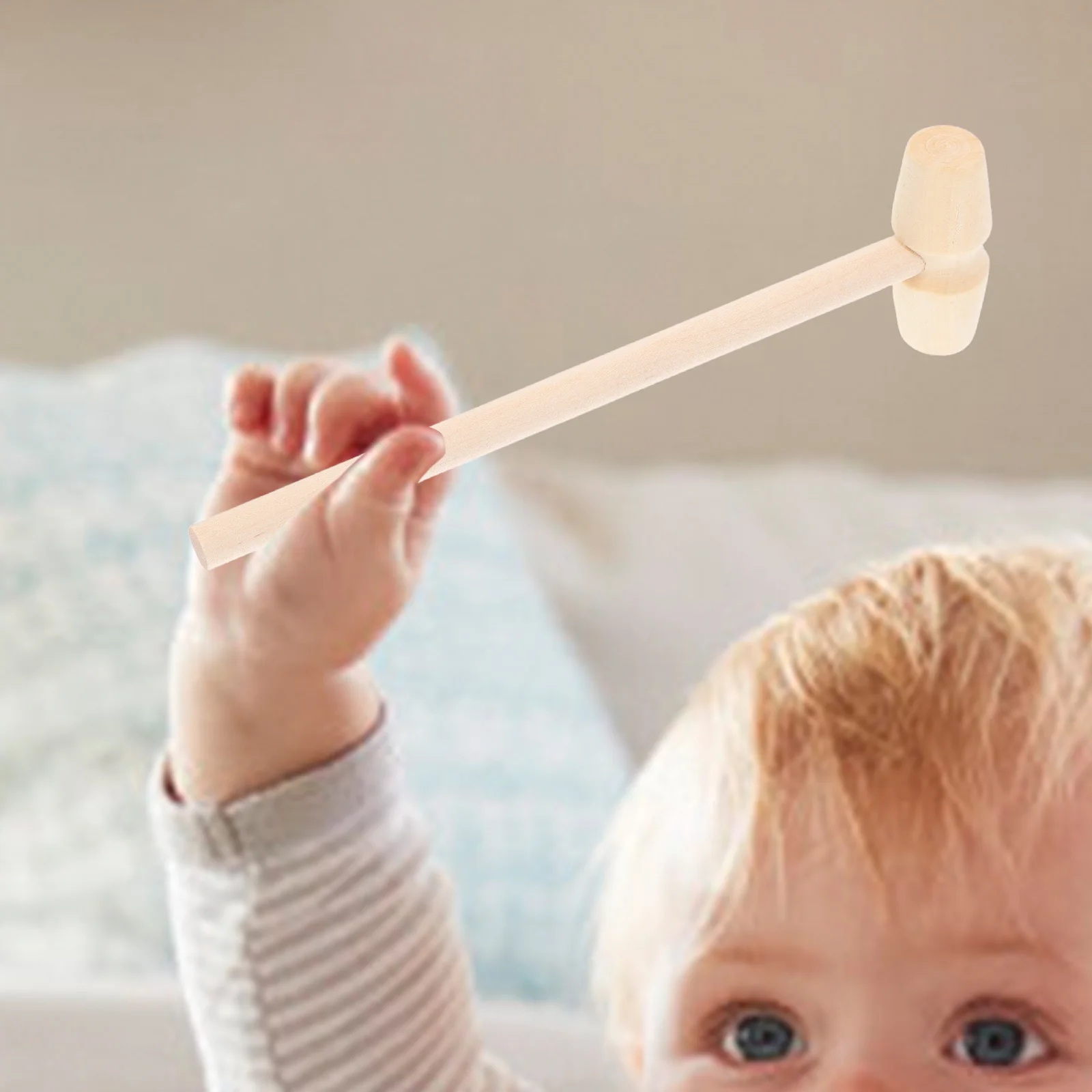 5 قطعة مطرقة مطرقة خشبية صغيرة قصف للطفل اليد التنسيق العين الرضع الخشب فاز المطرقة التعليمية للأطفال الصغار الأولاد #5