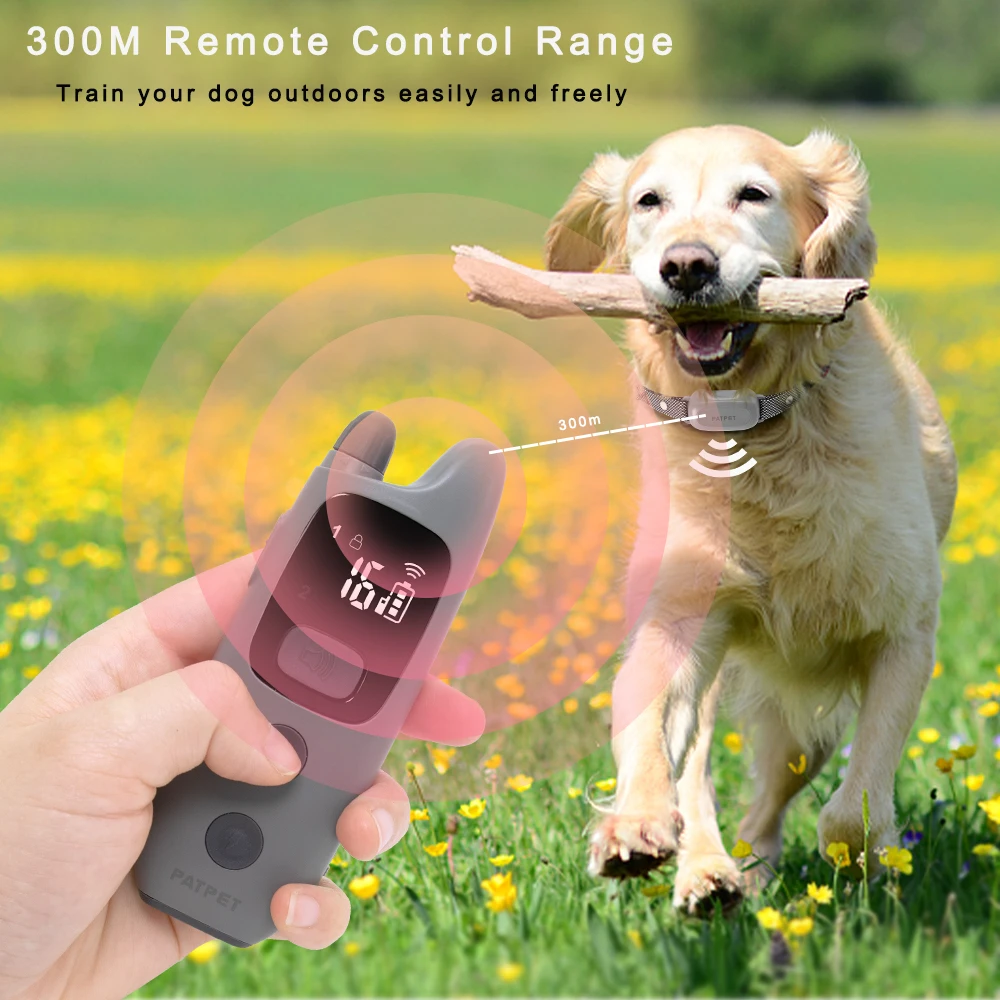 2025 New Hot Sale Waterproof Dog Training Collar Remote Control Beep Vibration with Shock Feature Manufactured Plastic