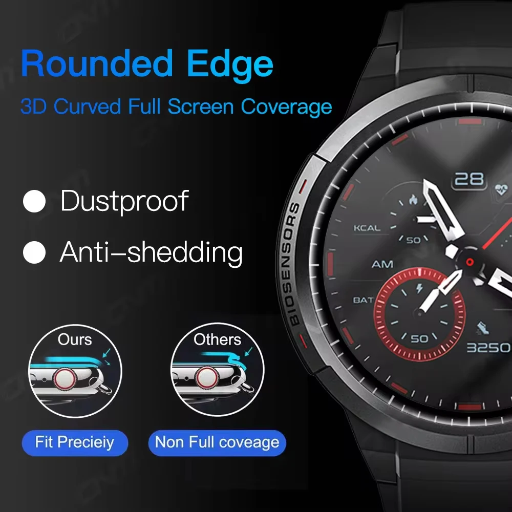 Screen Protector For Mibro Watch GS Full Coverage Films 3D Curved Soft Edge Clear Cover Protective Film Accessories For Mibro GS