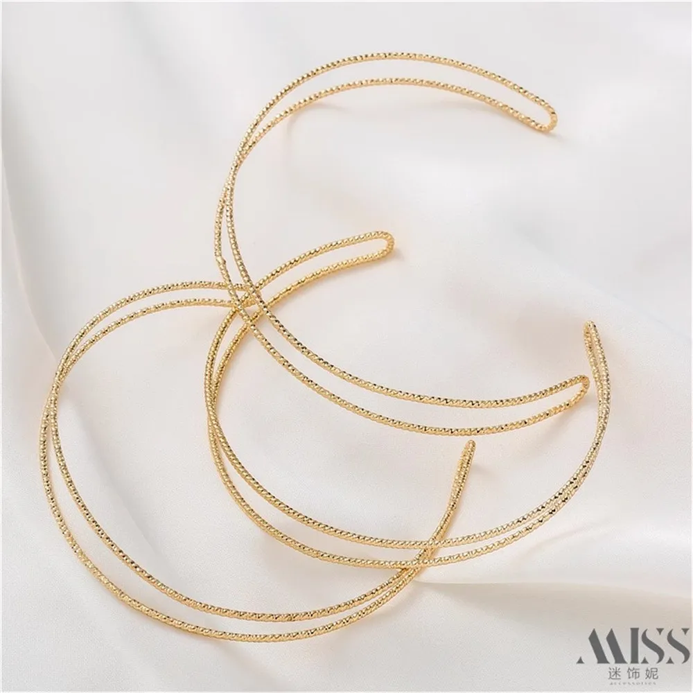 

14K Gold-plated Bracelet Double Stranded Clip Beads Flower Queen Bracelet Wound Double Loop Bracelet Handmade DIY Accessories