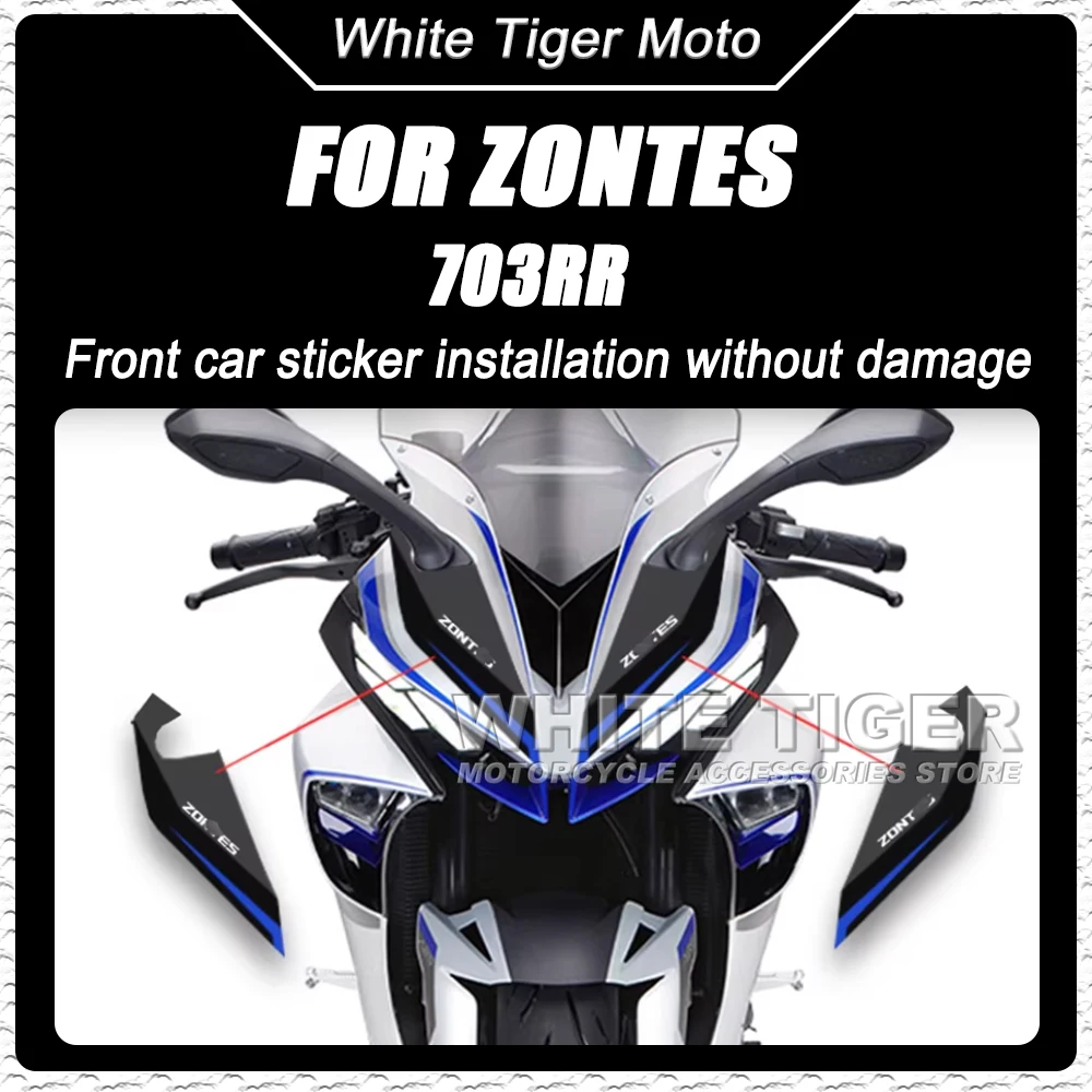 

722RR Motorcycle Front Decals Custom Designs Windshield Wraps Decorative Stickers and Accessories FOR ZONTES 703RR 703-RR 703 RR