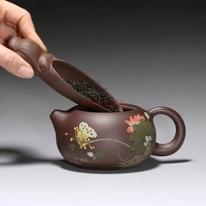 Purple Sand Tea Spoon Raw Mine Purple Mud Tea Set Accessories Tea Spoon Handmade Craftsmanship Household Chinese Style