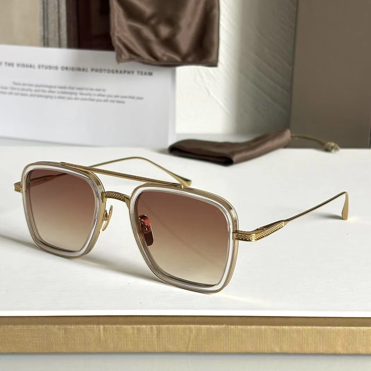 ADITA FLIGHT 006 Top Quality Designer Sunglasses for Men Titanium Style Fashion Design Luxury Sunglasses for Womens With Box