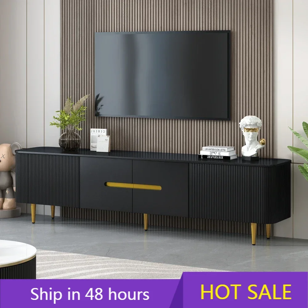 

78.7''Minimalist TV Stand for TVs up to 85 Inches,Entertainment Center Media Console with 4 Spacious Cabinets， Living room