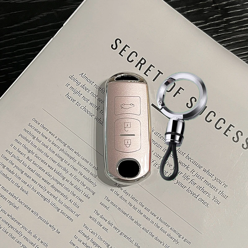 Fashion for Mazda 2 3 6 Axela Atenza CX-5 CX5 CX-3 CX-7 CX8 CX-9 2016 2017 2018 2019 Remote 3 Button Car Key Case Cover Keychain view 5