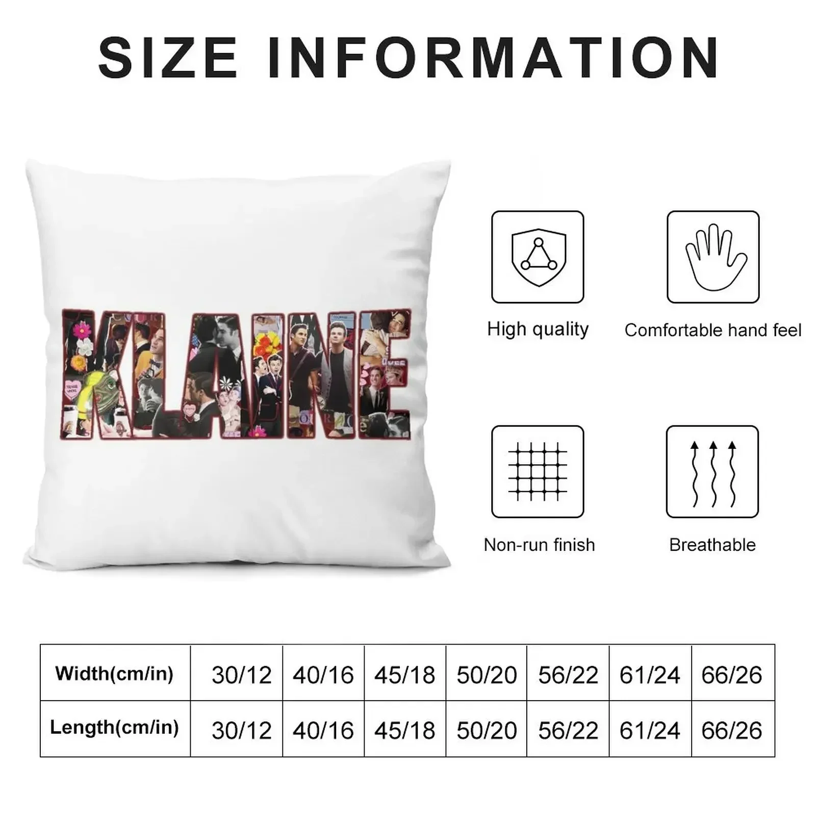 #Klaine Throw Pillow Christmas Pillows Luxury Pillow Case Custom Cushion pillow