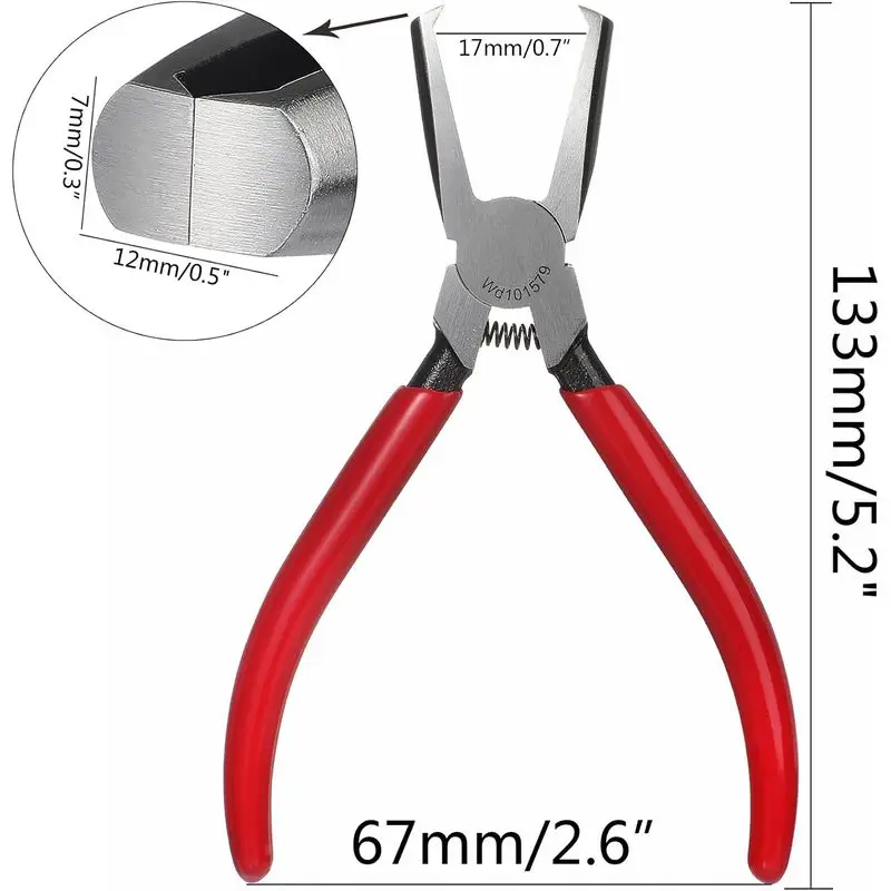 5-inch Flat Head Fret Puller Tools Set, Fret Removal Pliers for Acoustic Electric Guitar Bass, Luthier Replacement Repair Tool