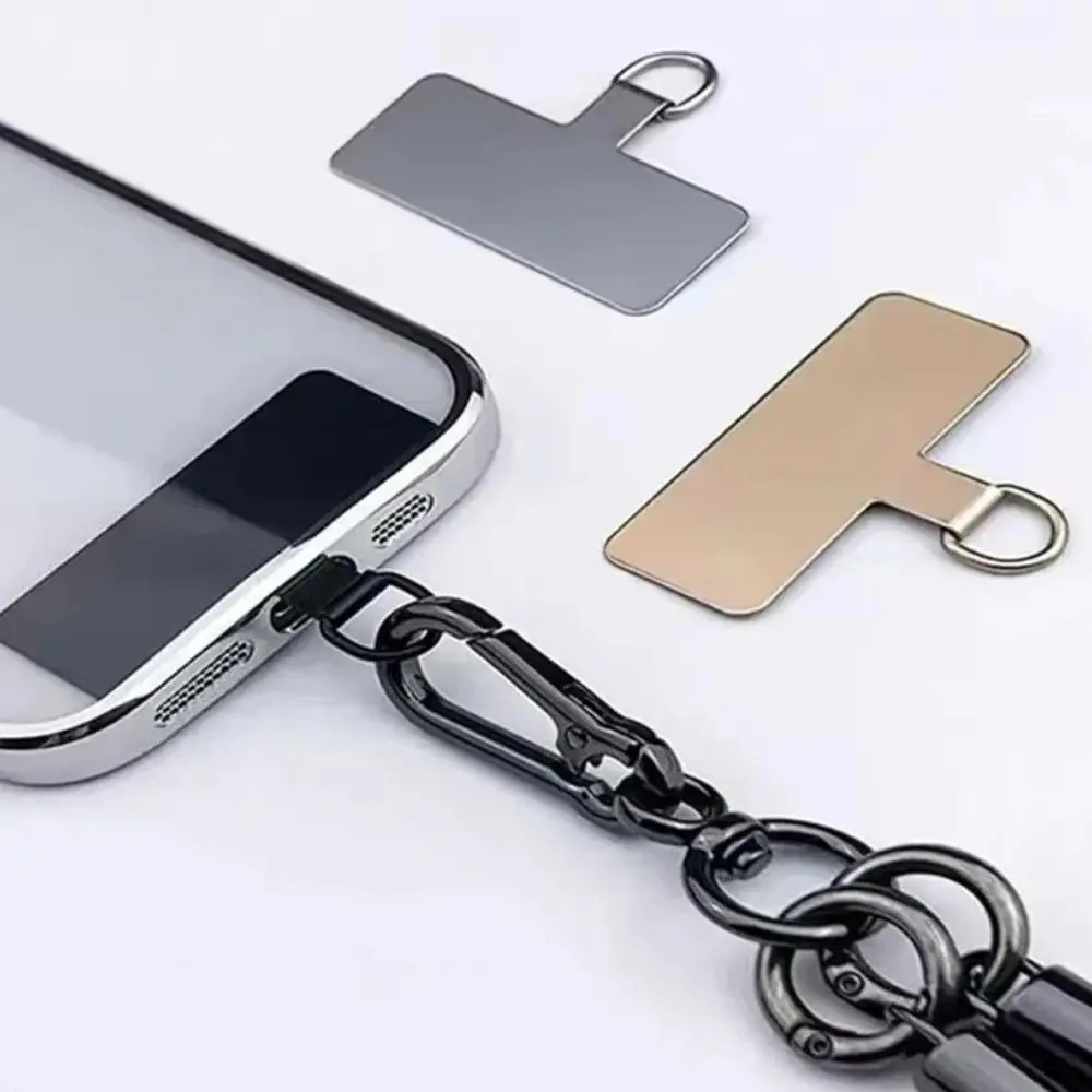 Liga de alumínio Metal Phone Case Clip, Universal Pendurar Cabo Tab, Lanyard Junta Patch, Pendurado Pedaço Patch, 0,3mm