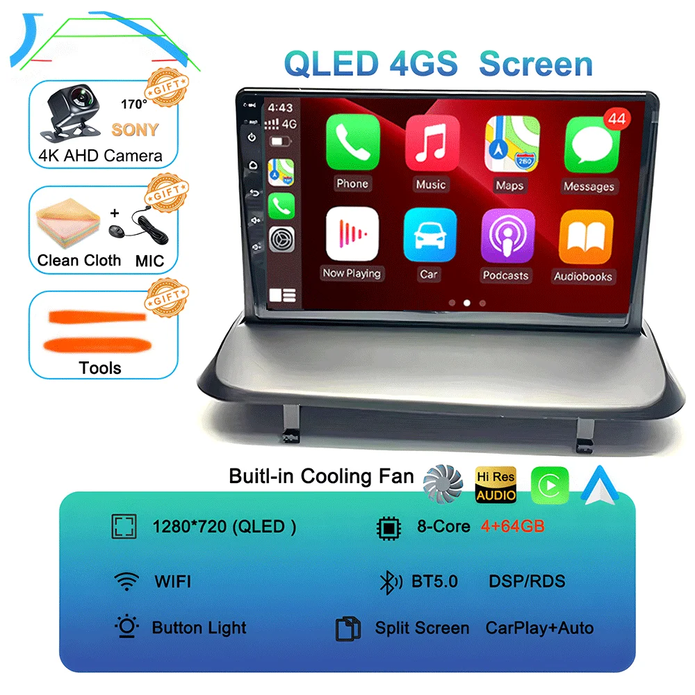 Android 16 Draadloze Carplay Auto Autoradio voor Peugeot 5008 3008 2009-2015 Audio GPS Navigatie Multimedia Videospeler Stereo