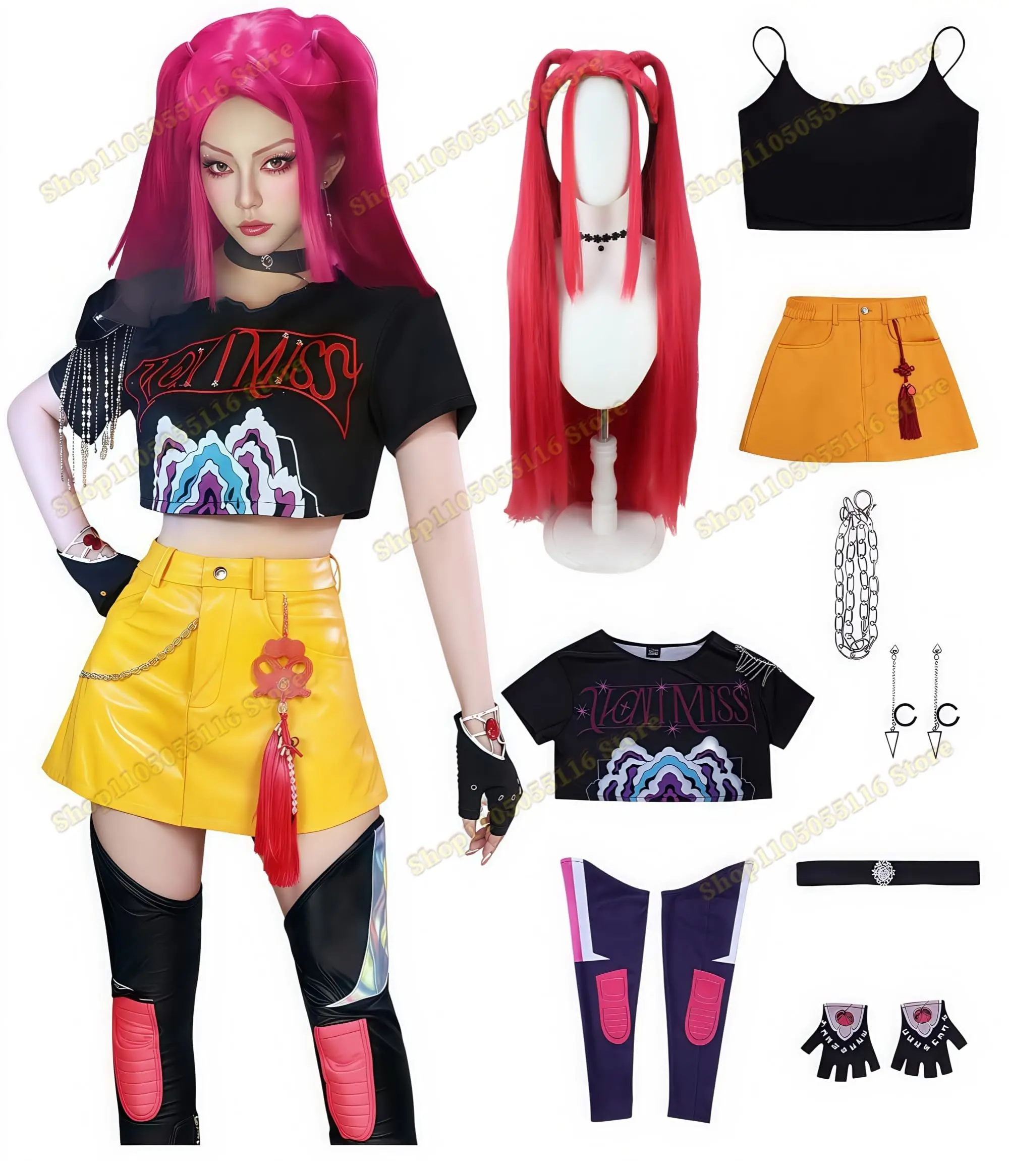 

Rumi Zoey Mira Kpop Demon Hunters Cosplay Girls Costume Huntrix Group Idol Roleplay Outfits Halloween Carnival Suit