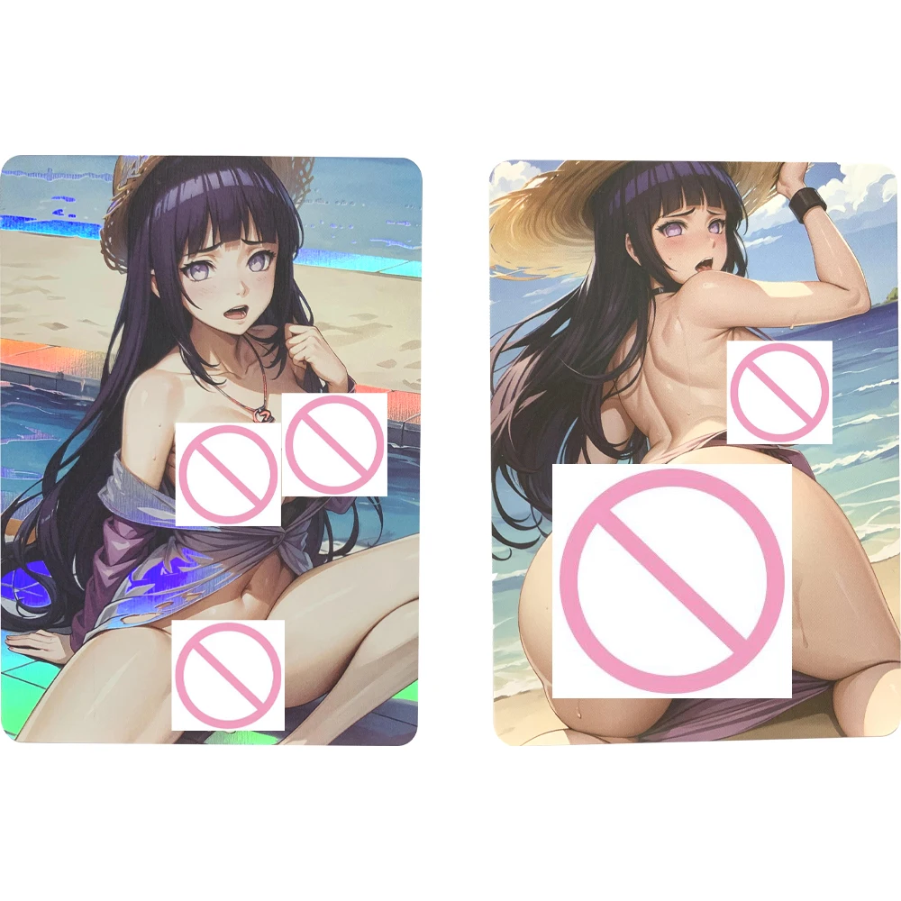 

Sexy Big Butt Nude Card Anime Collection Card Refractive Color Flash Anime Peripheral Boy Gifts 63*88mm