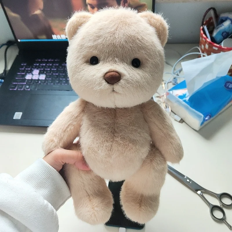 Hot 30cm Plush Toy Cute Stuffed Changing Clothes Little Brown Bear Handmade Plushie Doll Children Holiday Toys Gifts