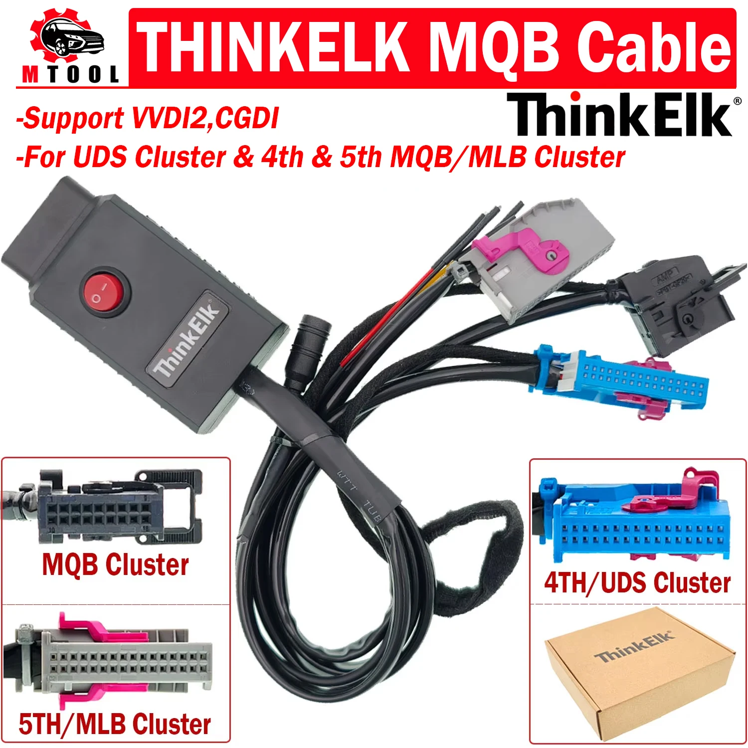 

ThinkElk 3in1 MQB MLB UDS кабель тестовой платформы кабель приборной панели для V-W 4/5th Cluster для Audi A6 A8 A4 Q5 Q7 MLB 12V кабель питания