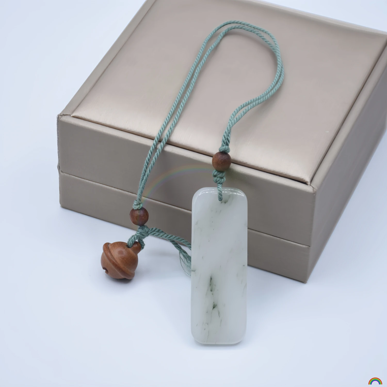 Natural Tianshan Emerald Stone Bookmark Jade Pool Broken Shadow Jade Brand Classical Chinese Style Pendant Mobile Chain Rwbuy