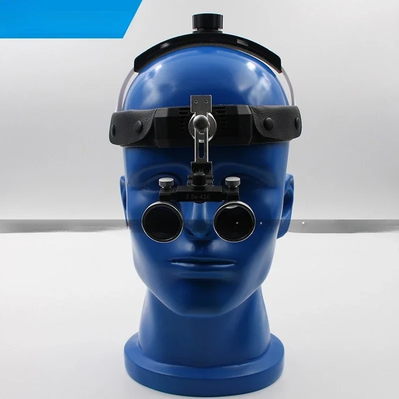 Surgical oral dental head-mounted magnifying glass + LED headlight 3.5 times 2.5 times magnifying glass set