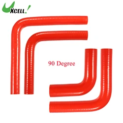 UXCELL 90 gradi 9.5/11/13/16/19/22/25/28/32/35/40/45/48/54MM gomito tubo flessibile in Silicone accoppiatore tubo Intercooler 150*150MM rosso