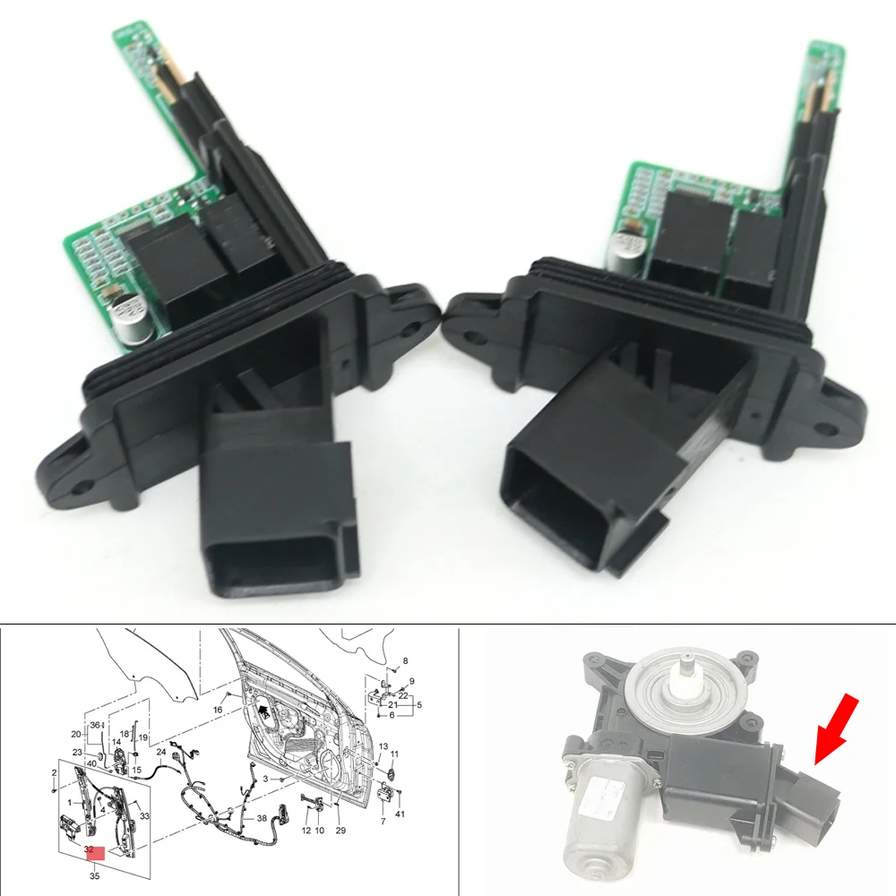 Front Left Right Electric Window Lifter Regulator Control Module With One Touch Anti Pinch For Opel Astra J Zafira C Insignia A