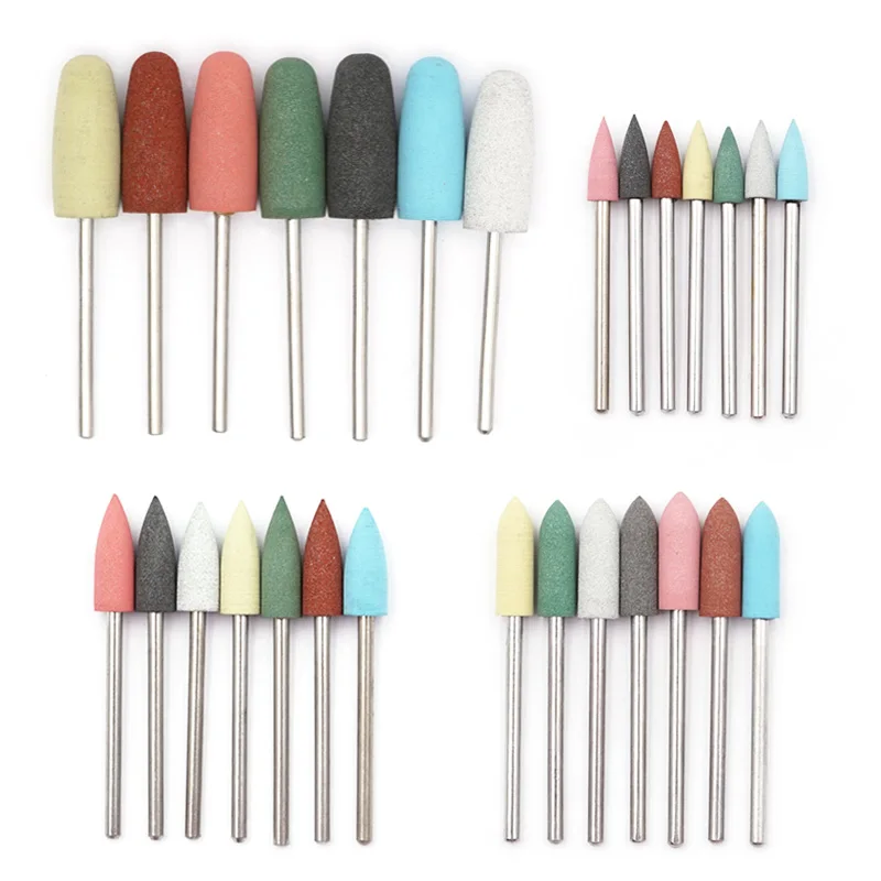 Dental Silicone Polishers Grinding Head Low-speed Rotary Polishing Machine Dentist Rubber Polishing Drill Kit