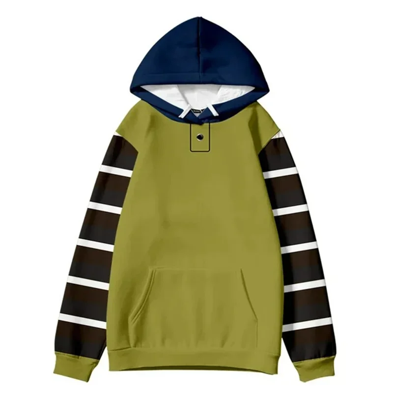 Creepypasta Ticci Toby Cosplay Hoodie mit gestreiften Ärmeln, 3D-Druck, Pullover, Unisex, Halloween-Party-Kostüm, Streetwear, Sportbekleidung – Detail 2