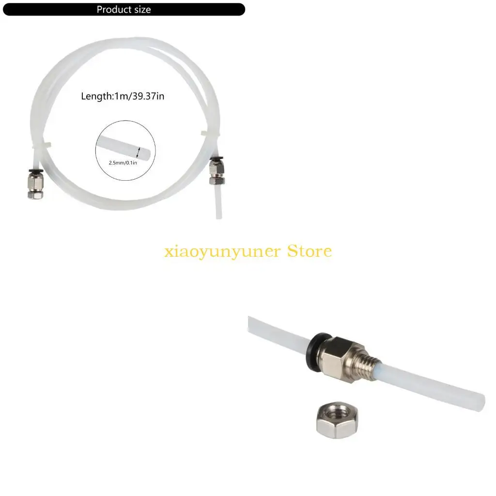 

P9JB 3D Print Filaments Dryer Accessory Tubing Set with Sealing Plugs and Locking Quick Connects Smooth Sliding