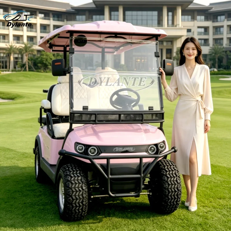 Dylante Four Seats Off Road Buggy Lithium Battery 4000W Motor With Solar Panel CE Certified 4+2 Seater Electric Golf Cart