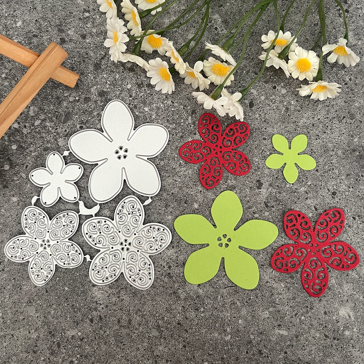 Kinds of  Flowers Rose Cherry Blossom Chrysanthemum  Metal Cutting Dies for Scrapbooking DIY Album Embossing Greeting Card