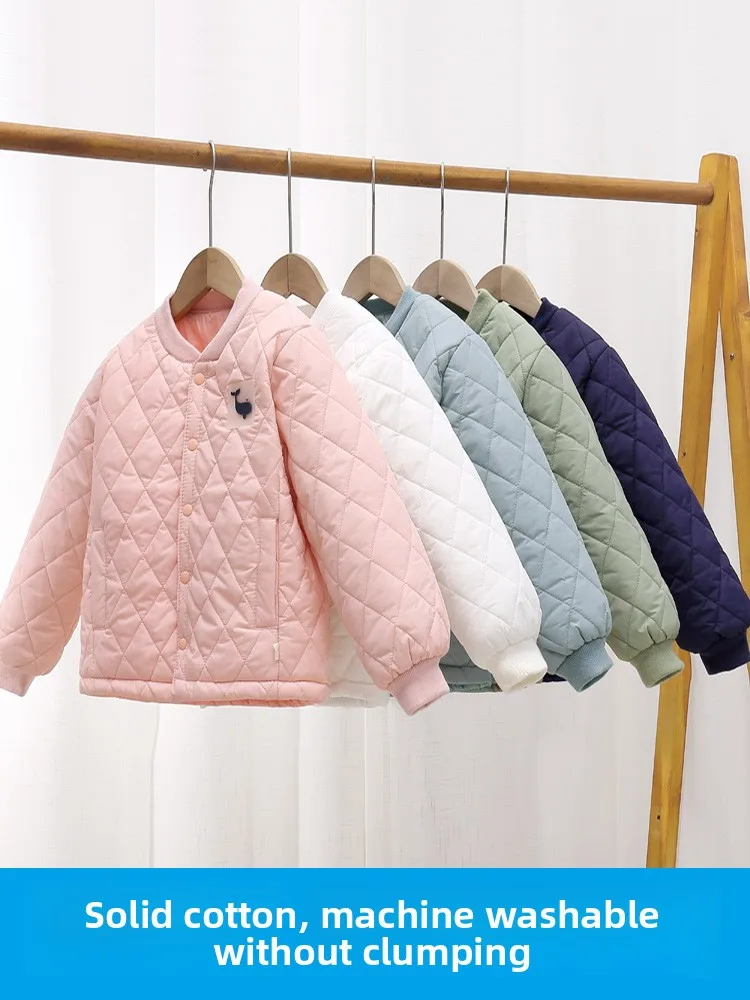 

Школьная утепленная хлопковая подкладка для куртки, бейсбольная куртка для мальчиков и девочек, для детей среднего и старшего возраста, для малышей, нижняя одежда