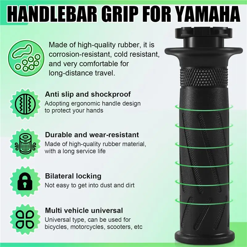 ABIB -Motorcycle Handle Grips Handlebar Grip For YAMAHA YZF R1 R6 FZ6 FZ1 FZ8 XJ6 MT09 MT07 XJR400