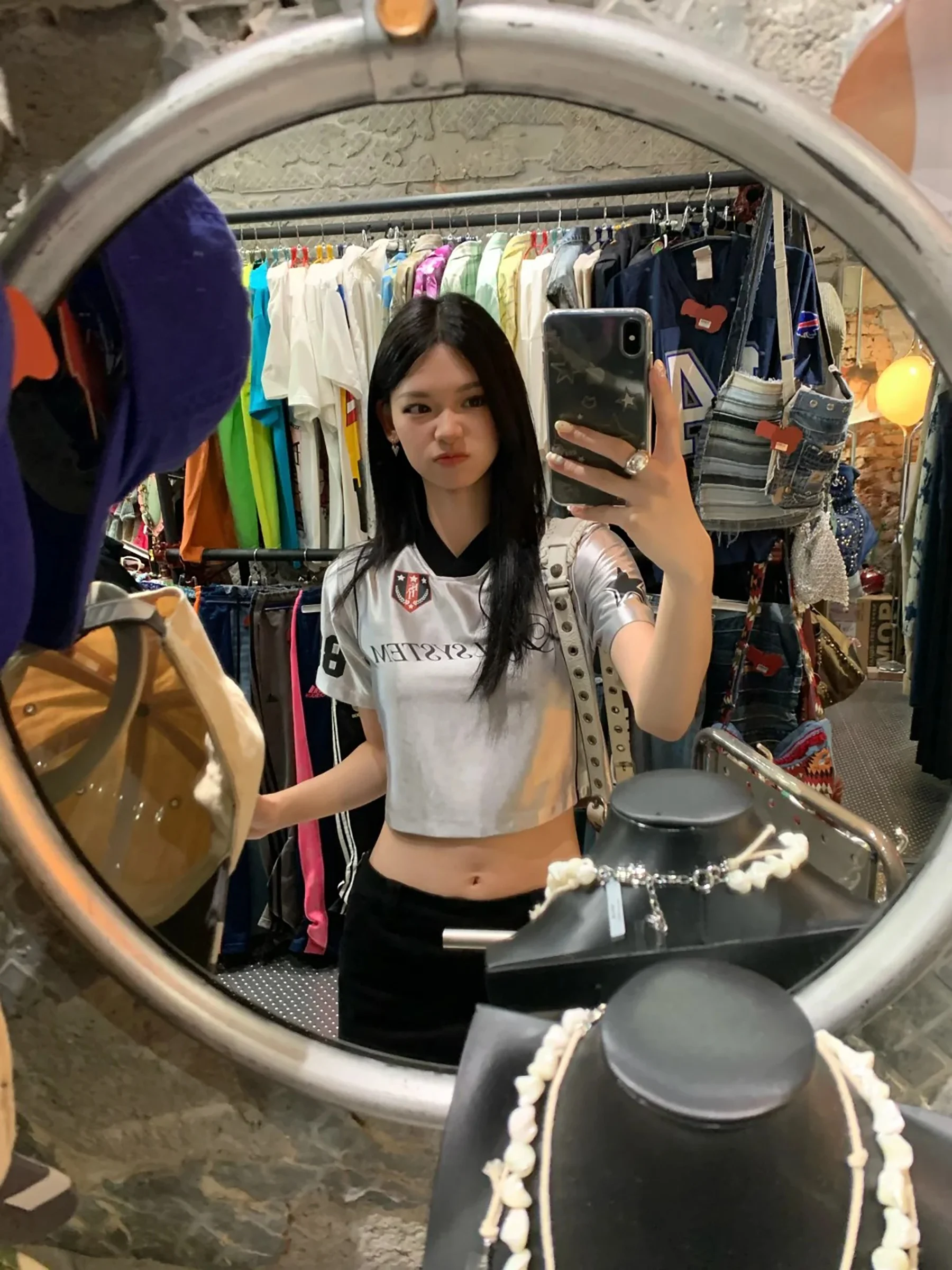 T-shirt in jersey American Sle da donna con stampa di lettere estive Slim ort Sve ort Lunghezza Street Sle V-Ne Top casual