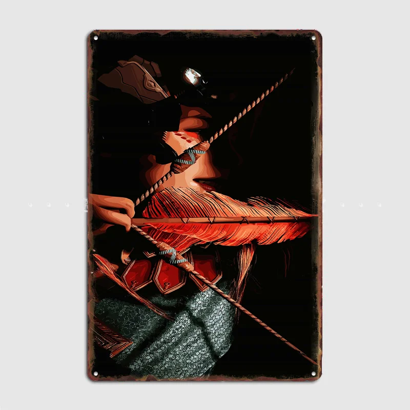 

Aloy with Bow and Arrow Poster Metal Sign Pub Vintage Custom Bedroom Indoor Home Wall Decor Posters Room Decoration