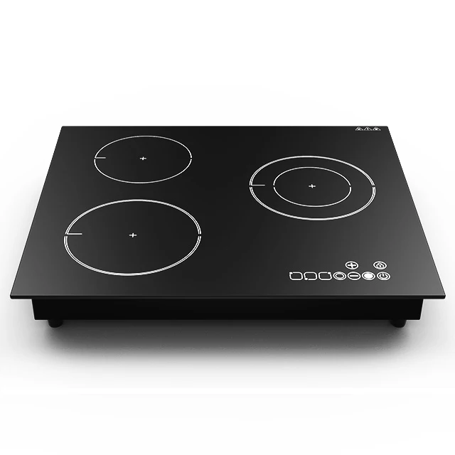 Placas de cocción Estufa eléctrica Aparatos de cocina integrados de 3 quemadores Cocina de inducción