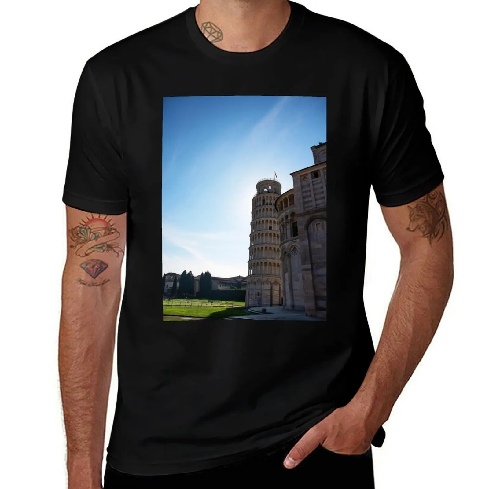 

Leaning Tower of Pisa T-Shirt custom t-shirts basketball graphic tees Blouse plus sizes mens clothing