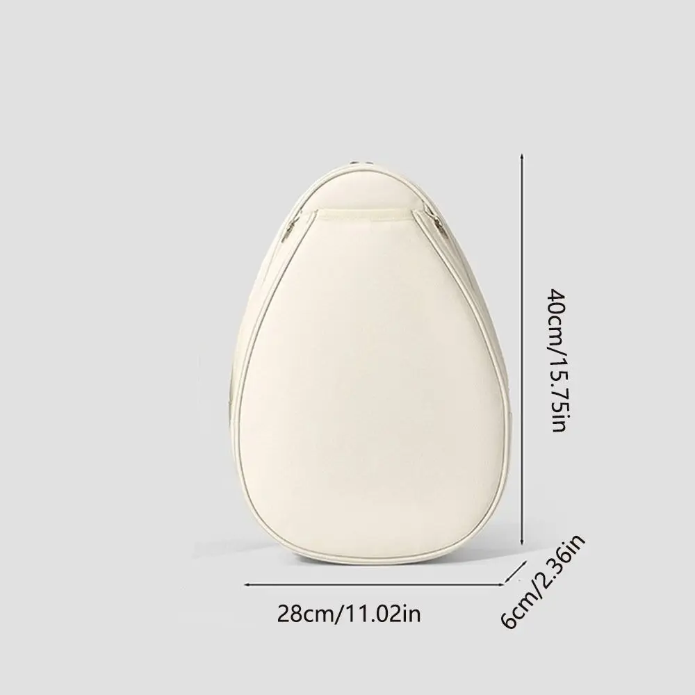 Large Capacity Tennis Backpack Waterproof Zipper Closure Pickleball Backpack Lightweight Solid Color Racquet Bag