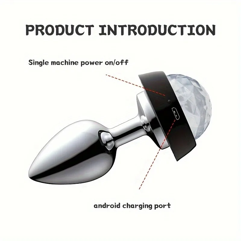 3 Size Anal Plug Voice Controlled LED Luminous Anusplug Anal Dilation Metal Anal Butt Plug Anus Expander Sex Toys for Couples