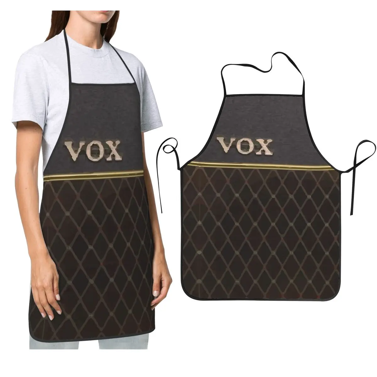 Vox AC30 Amplifier Apron Chef Cooking Cuisine Tablier Sleeveless Bib Kitchen Cleaning Pinafore for Women Men Gardening