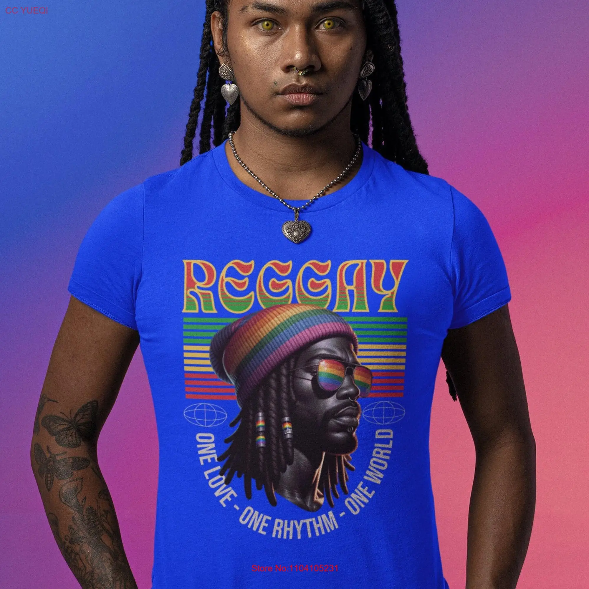 LGBT Reggay Vibe T Shirt Jamaica Gay Lesbian Reggae Dance Hall Softstyle long or short sleeves