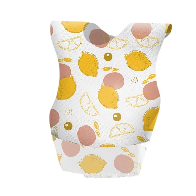 1 piece of newborn Disposable cotton soft baby bib solid color drool spitting towel children's scarf boy and girl feeding saliva