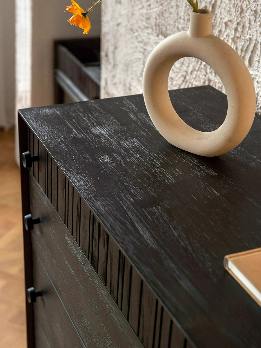 Truhe moderne einfache Lagerung Nordic Licht Luxus Schublade Möbel Wohnzimmer Schlafzimmer Massivholz Kommode