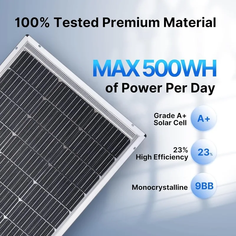 【2026】ETFT 9BB Solar Cell 100W 12V Flexible Solar Panel For Marine RV Trailer Boat Cabin Car Uneven Surfaces 12V Battery Charge