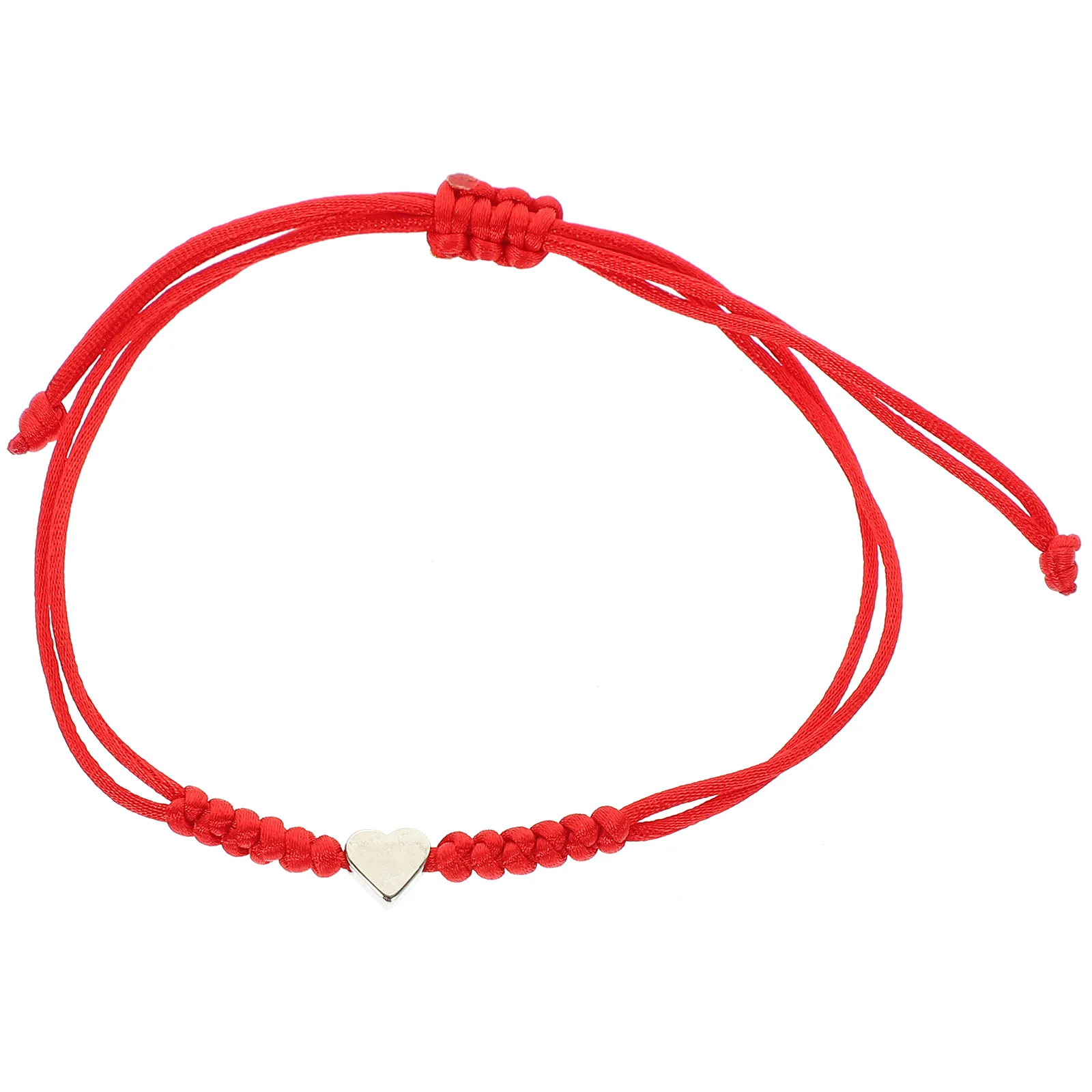 Handwoven Adjustable Heart Bracelet Rope for Men Red Bracelets Women Jewelry Chinese Coins Mens