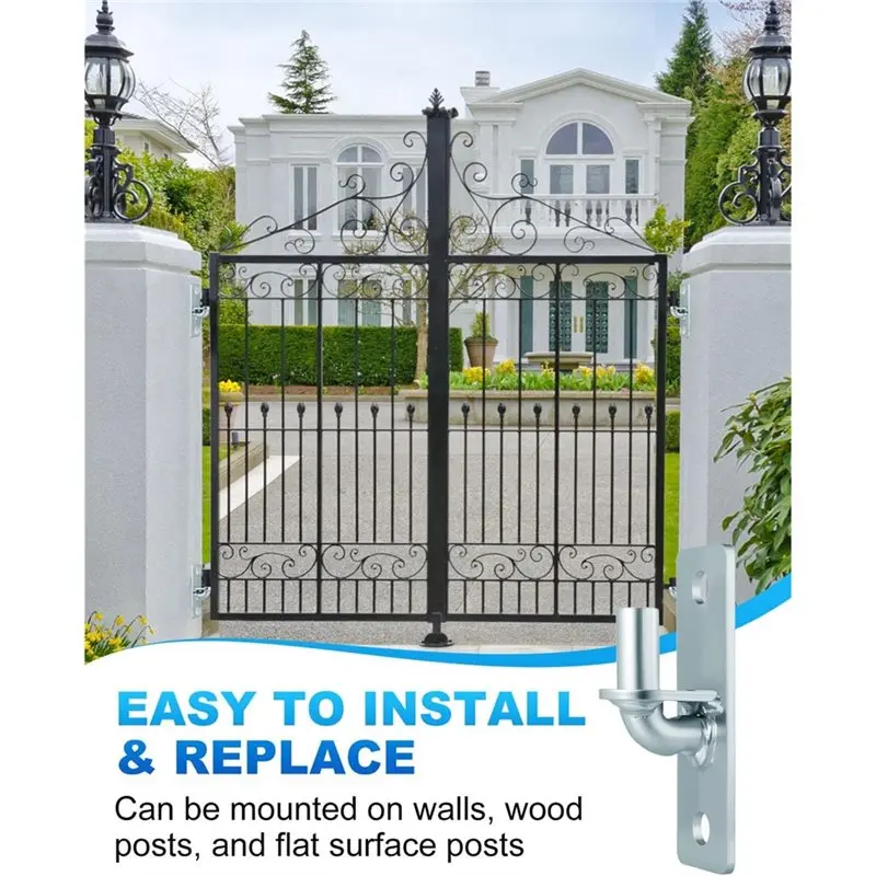 مفصلات بوابة ربط سلسلة ABZC عبوة من قطعتين شديدة التحمل مع دبوس 5/8 بوصة للأسوار المعدنية الخارجية #3