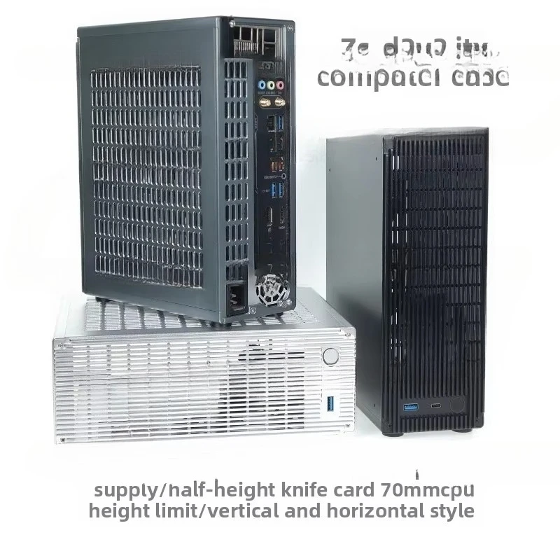 ZS-D2/ITX Half height Knife Card Computer Case Version V2 \ 4.6L Volume All Aluminum Case