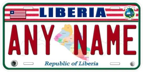 Liberia Custom Personalized Novelty Car Tag License Plate Aluminum