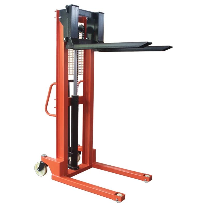 YJQ direct manual stacker hydraulic lift hand push miniature hand push forklift