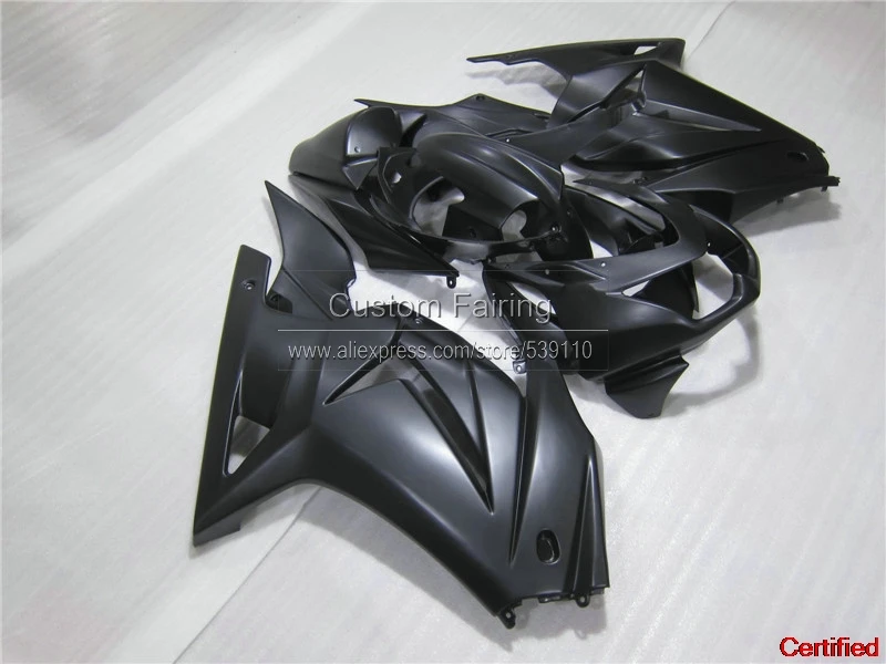 

Injection Plastic Fairing Kit For Kawasaki Ninja 250r 2008-2014 EX250 08 09 10 11 12 13 14 All Matte Black Fairings BL24